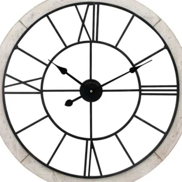 Clocks-Kirkland's Home Timeworn Cottage Clock White