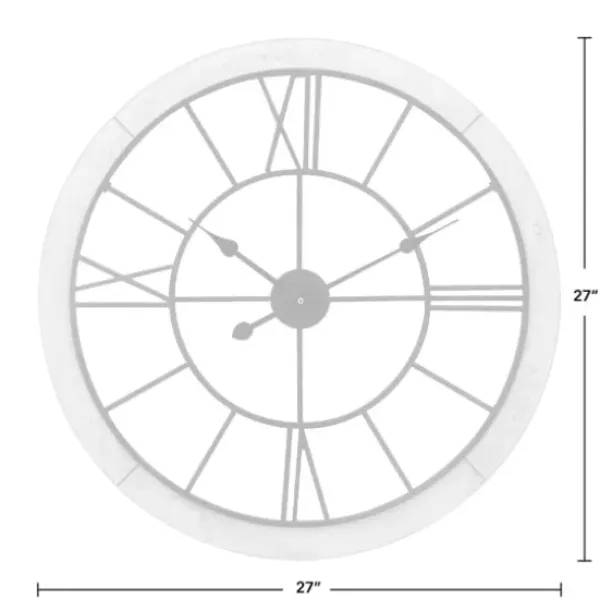 Clocks-Kirkland's Home Timeworn Cottage Clock White
