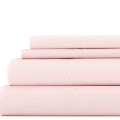 Bed Sheets-Kirkland's Home Tiny Hearts 3-Pc. Twin Sheet Set Pink