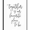 Wall Quotes & Signs-Kirkland's Home Together Is Our Favourite Canvas Art Print White/Black