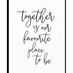 Wall Quotes & Signs-Kirkland's Home Together Is Our Favourite Canvas Art Print White/Black