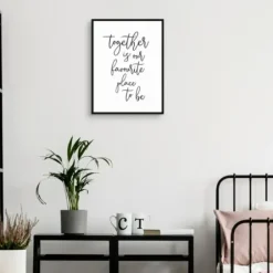 Wall Quotes & Signs-Kirkland's Home Together Is Our Favourite Canvas Art Print White/Black
