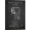 Wall Quotes & Signs-Kirkland's Home Toilet Paper Patent Canvas Art Print, 18X26 In. Black/White