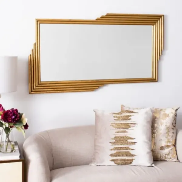 Decorative Mirrors-Kirkland's Home Trenla Gold Linear Wall Mirror