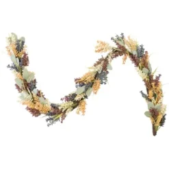 Arrangements & Greenery-Kirkland's Home Tricolor Wheat Fall Garland Green/Tan