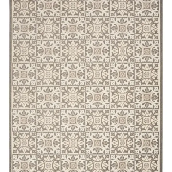 Outdoor Rugs-Kirkland's Home Tropical Leaf Indoor/Outdoor Area Rug, 5X7 Blue