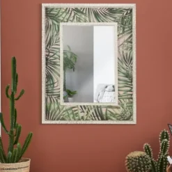 Decorative Mirrors-Kirkland's Home Tropical Leaf Print Mirror