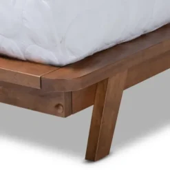 Beds & Headboards-Kirkland's Home Tufted And Natural Walnut King Platform Bed Gray