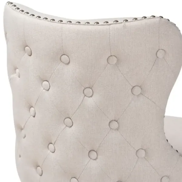 Bar Stools & Counter Height Stools-Kirkland's Home Tufted Back Swivel Counter Stools, Set Of 2 Ivory