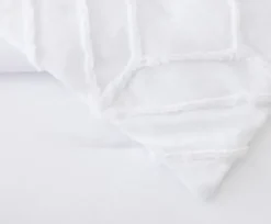 Duvets-Kirkland's Home Tufted Chenille 3-Pc. Full/Queen Duvet Set White