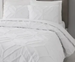 Duvets-Kirkland's Home Tufted Chenille 3-Pc. King Duvet Set White