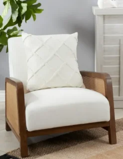 Pillows-Kirkland's Home Tufted Diamond Pillow Cover White