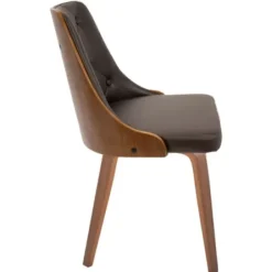 Dining Chairs-Kirkland's Home Tufted Faux Leather Dining Chairs, Set Of 2 Brown