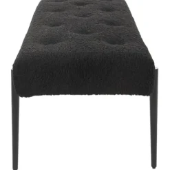 Benches & Ottomans-Kirkland's Home Tufted Shearling Bench Black