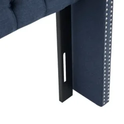 Beds & Headboards-Kirkland's Home Tufted Upholstered Metal Leg Queen Headboard Blue