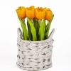 Arrangements & Greenery-Kirkland's Home Tulip Arrangement In Basket Orange