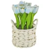 Arrangements & Greenery-Kirkland's Home Tulip Arrangement In Basket Blue