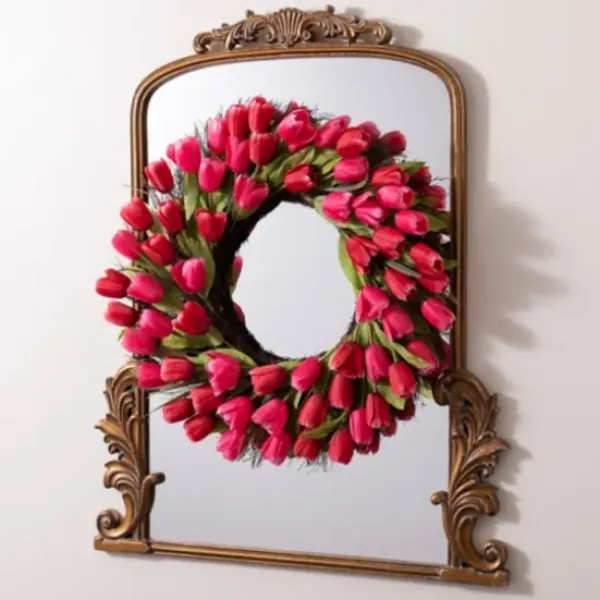Wreaths-Kirkland's Home Tulip Wreath Red