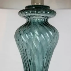 Table Lamps-Kirkland's Home Turquoise Glass Table Lamps, Set Of 2 White