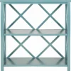 Bookshelves-Kirkland's Home Turquoise Trellis Pine Wood Bookshelf Blue