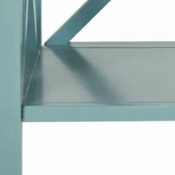 Bookshelves-Kirkland's Home Turquoise Trellis Pine Wood Bookshelf Blue