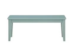 Benches & Ottomans-Kirkland's Home Turquoise Wood Classic Farmhouse Bench Blue