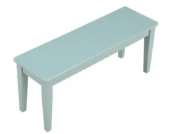 Benches & Ottomans-Kirkland's Home Turquoise Wood Classic Farmhouse Bench Blue