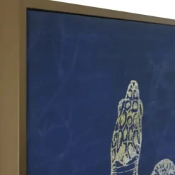 Framed Art-Kirkland's Home Turtle Sea Creature Framed Art Print Blue/White