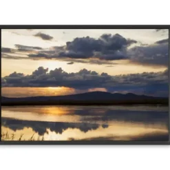 Framed Art-Kirkland's Home Twilight Symphony Framed Giclee Canvas Art Print Yellow/Black/Multi