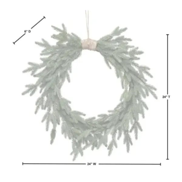 Wreaths-Kirkland's Home Twine Bound Fir Branch Wreath Green