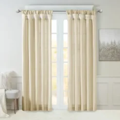 Curtains & Drapes-Kirkland's Home Twist Top Curtain Panel, 108 In. Blue