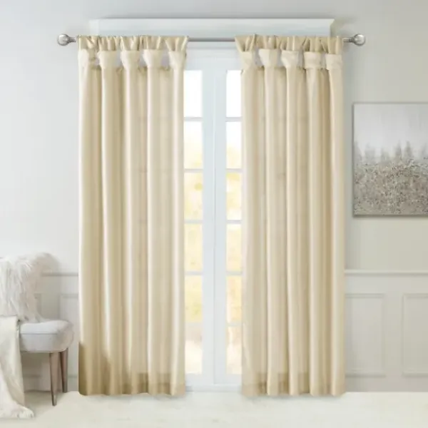 Curtains & Drapes-Kirkland's Home Twist Top Curtain Panel, 108 In. Blue