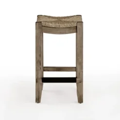 Bar Stools & Counter Height Stools-Kirkland's Home Twisted Seagrass And Wood Counter Stool Tan