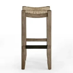 Bar Stools & Counter Height Stools-Kirkland's Home Twisted Seagrass And Wood Bar Stool Tan