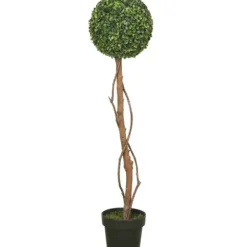 Trees & Topiaries-Kirkland's Home Twisted Trunk Boxwood Ball Topiary