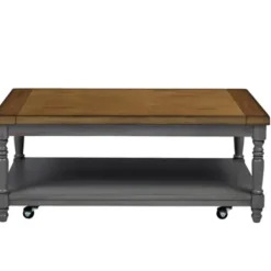 Coffee Tables-Kirkland's Home Two Tone Coffee Table And End Tables, Set Of 3 Gray