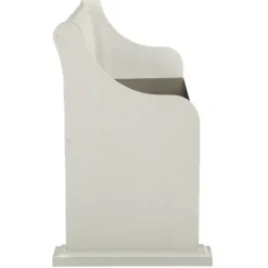Entryway Furniture-Kirkland's Home Two-Tone Dark Oak And Ivory High Back Wooden Bench White