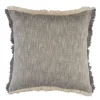 Pillows-Kirkland's Home Two-Tone Gray Woven Accent Pillow Gray/White