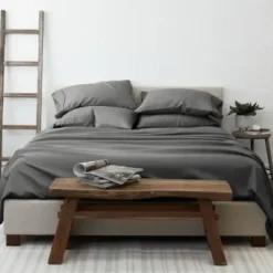 Bed Sheets-Kirkland's Home Ultra Soft 6-Pc. King Sheet Set Gray
