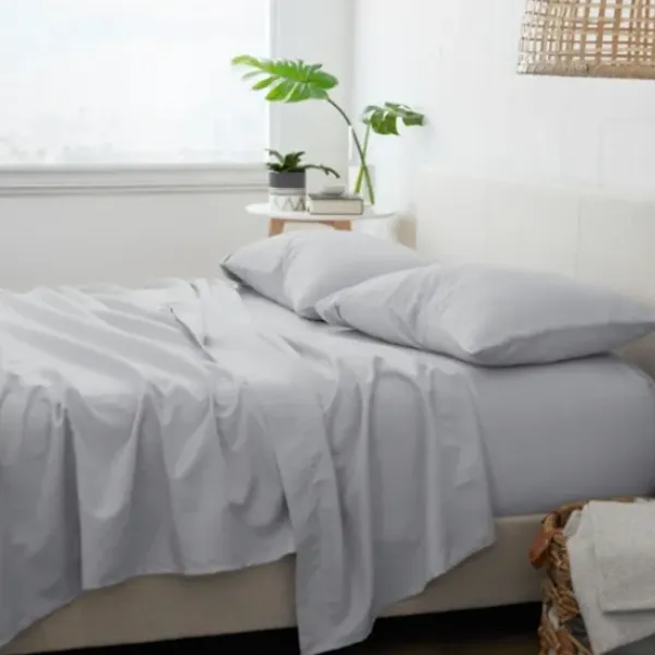 Bed Sheets-Kirkland's Home Ultra Soft 4-Pc. Queen Sheet Set Gray