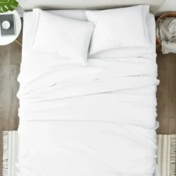 Bed Sheets-Kirkland's Home Ultra Soft 4-Pc. Queen Sheet Set White