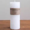 Candles-Kirkland's Home Unscented Pillar Candle, 8 In. White
