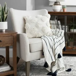 Accent Chairs-Kirkland's Home Upholstered Armchair Ivory