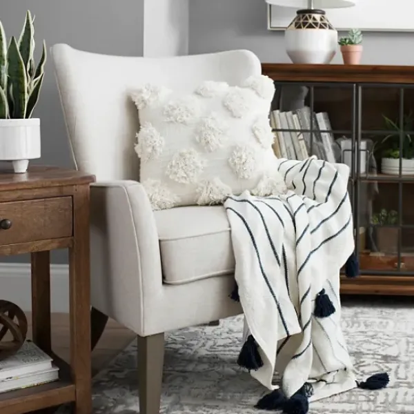 Accent Chairs-Kirkland's Home Upholstered Armchair Ivory