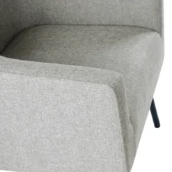 Accent Chairs-Kirkland's Home Upholstered Black Legs Accent Chair Gray