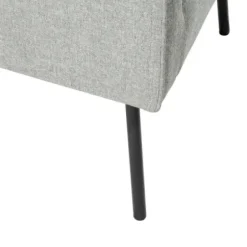 Accent Chairs-Kirkland's Home Upholstered Black Legs Accent Chair Gray