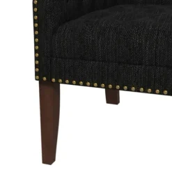 Accent Chairs-Kirkland's Home Upholstered Button Tufted Accent Chair Black