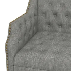 Accent Chairs-Kirkland's Home Upholstered Button Tufted Accent Chair Gray