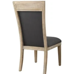 Dining Chairs-Kirkland's Home Upholstered Cane Detailing Dining Chair Gray