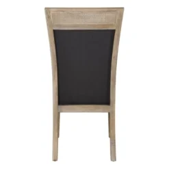 Dining Chairs-Kirkland's Home Upholstered Cane Detailing Dining Chair Gray